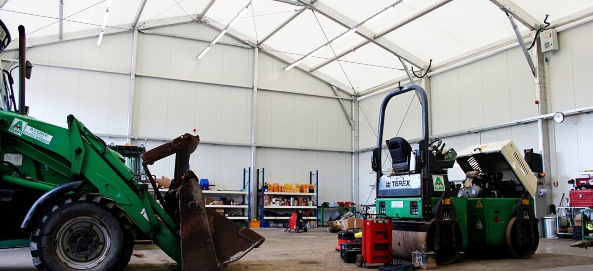 machinery storage structure to protect equipment