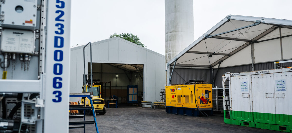 Generators being stored at Hydra Rig