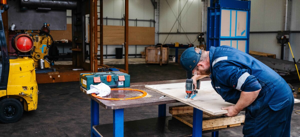 Temporary construction workshop