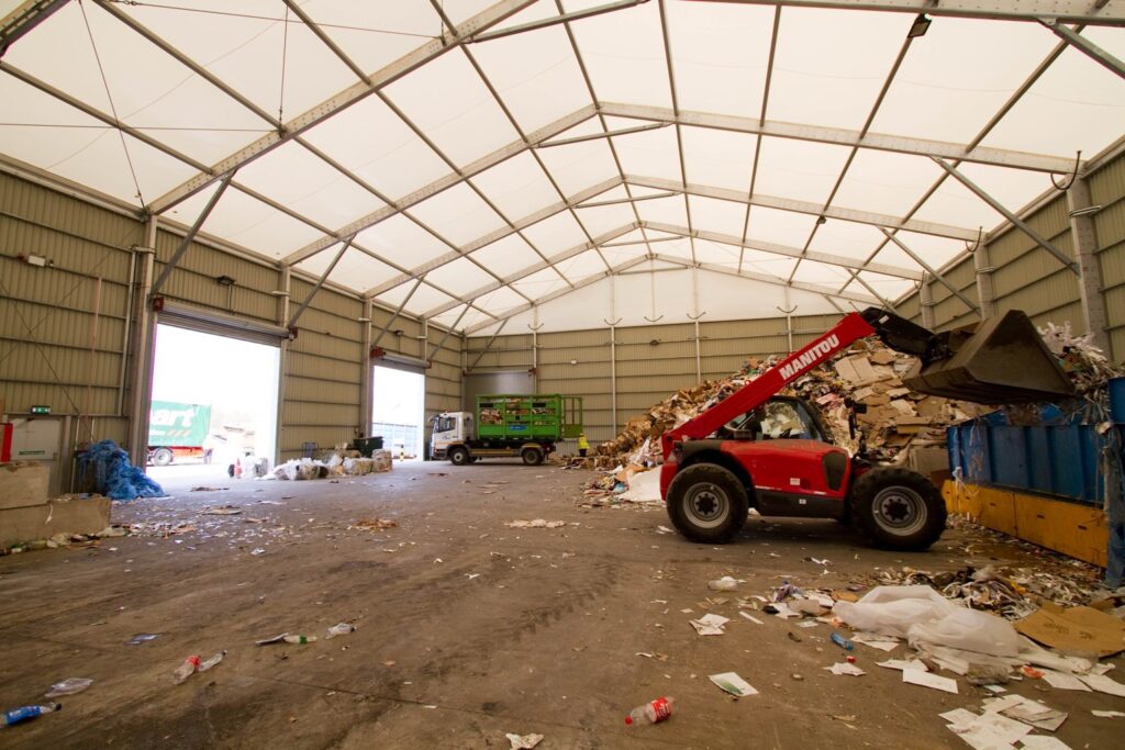 Temporary recycling centre