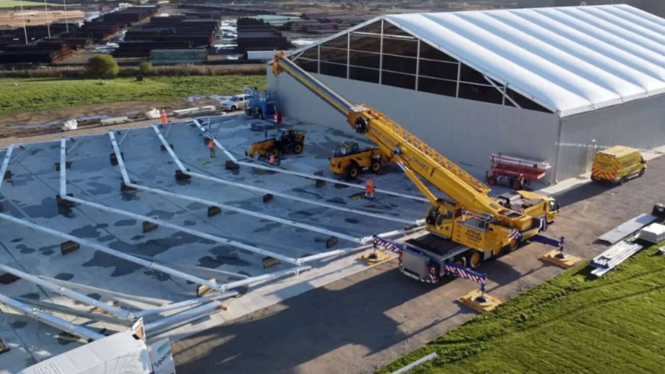 Temporary building foundation