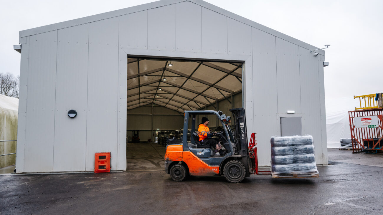 Warehouse & Storage Workshop for OTR Solidboss Worldwide, in Stowmarket, Suffolk.

Includes images of Area 2 Sales Manager Harry Salter with client, Mark Duncan.
Includes drone footage.