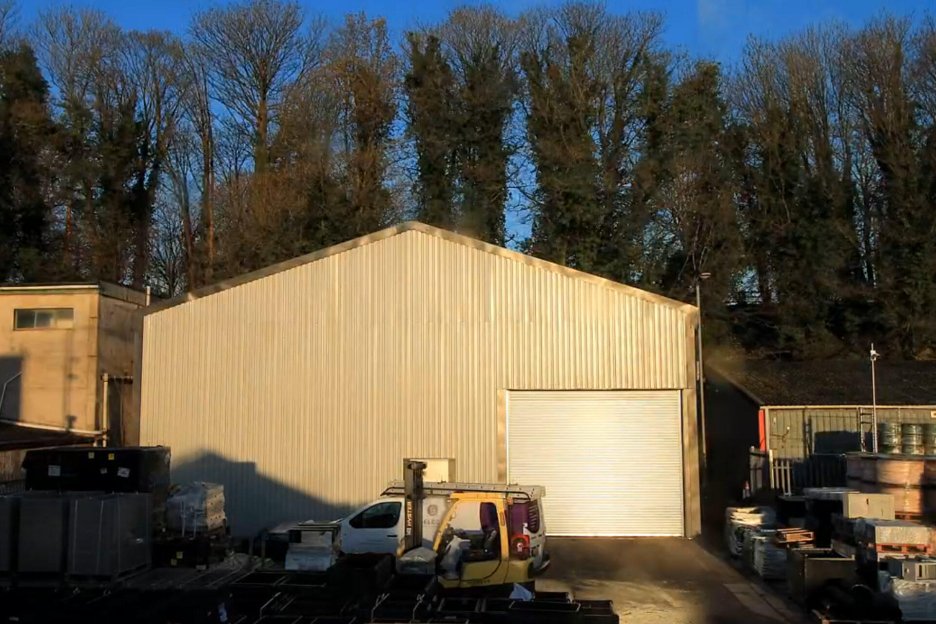 temporary structure within a working yard