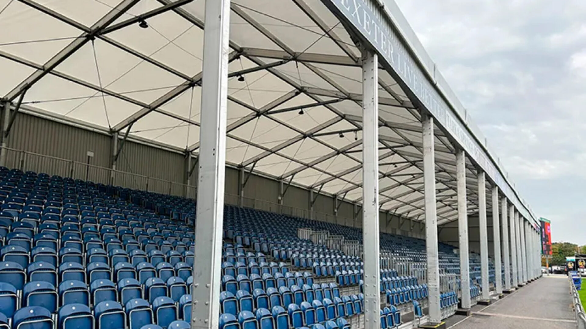 Exeter chiefs rugby club temp spectator stand