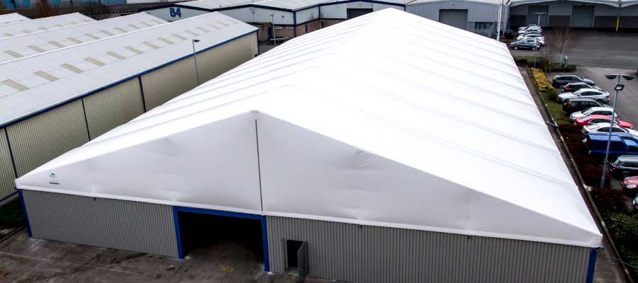 bespoke temporary buildings can feature various roof types