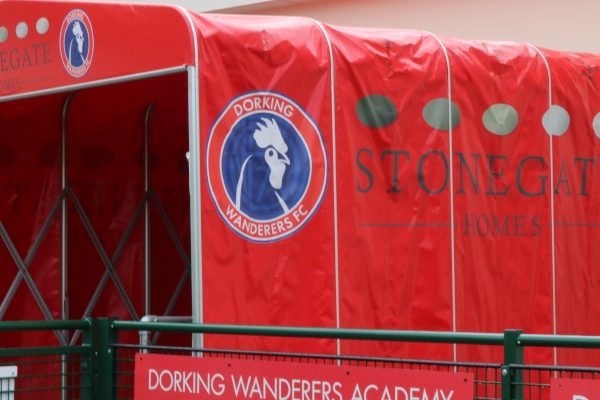 Dorking Wanderers FC players' tunnel.